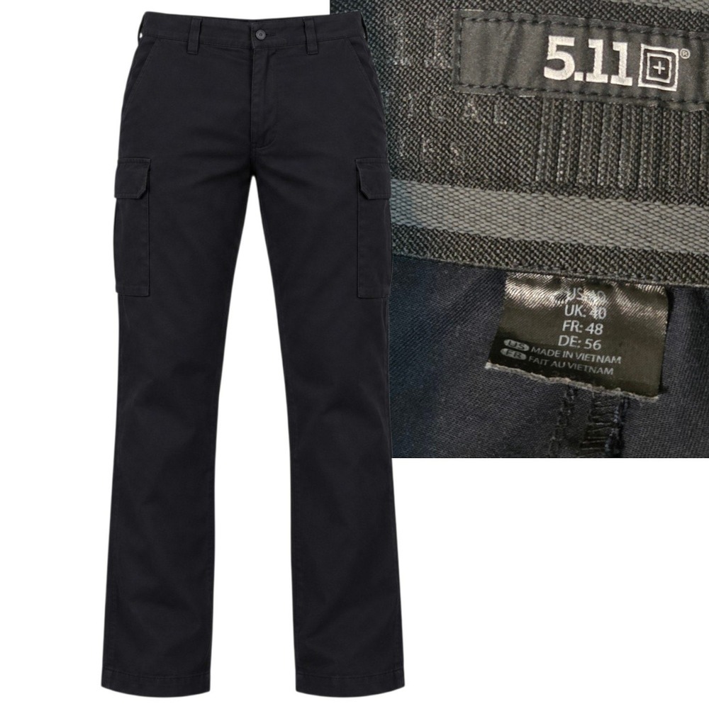 5.11 Tactical Cargo Pants Mens 38 or 40 stretch waste Black Utility Work Swat